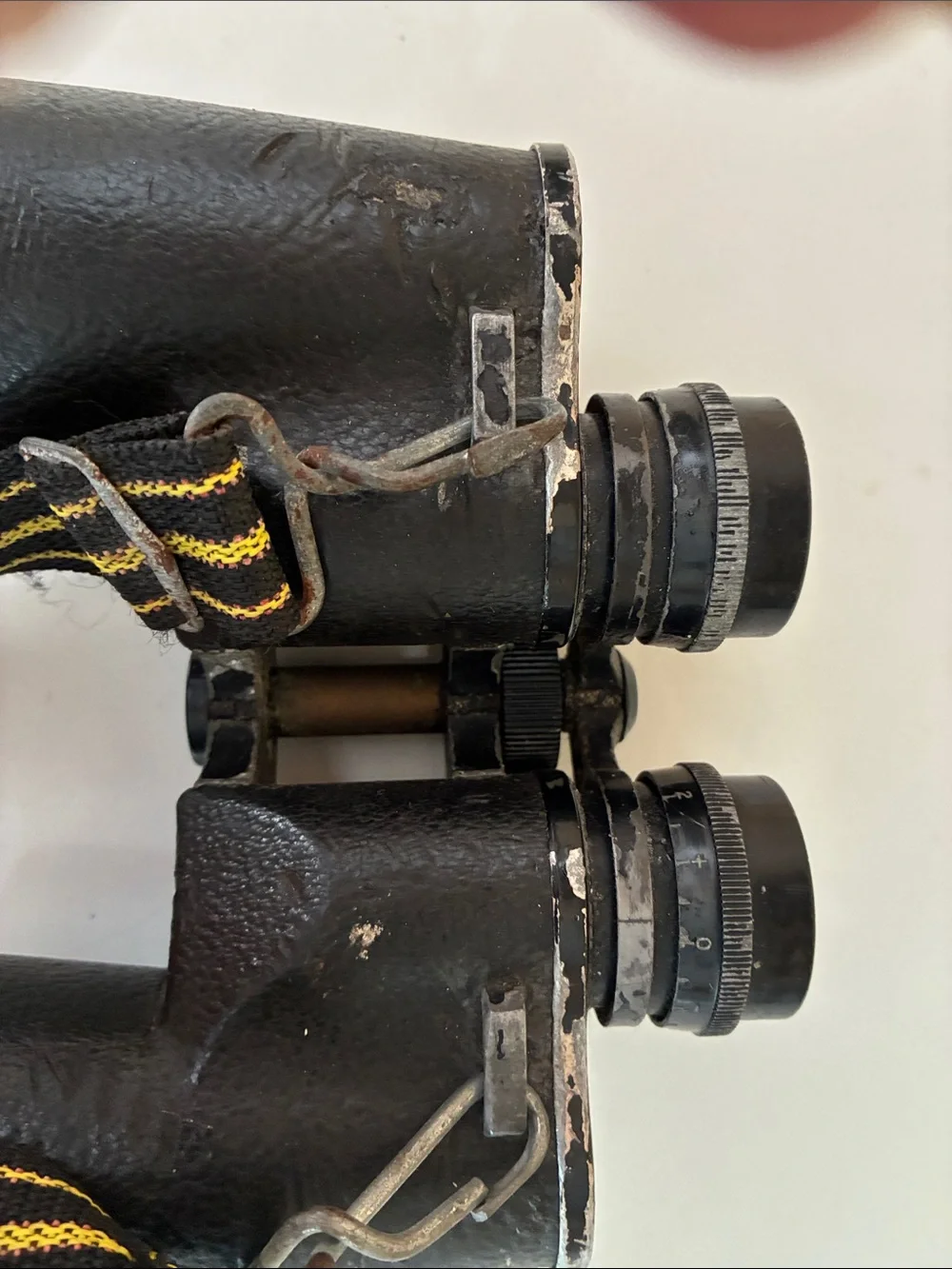 Sears Black Binoculars with Black and Yellow Strap